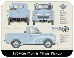 Morris Minor Pickup Series II 1954-56 Place Mat, Medium